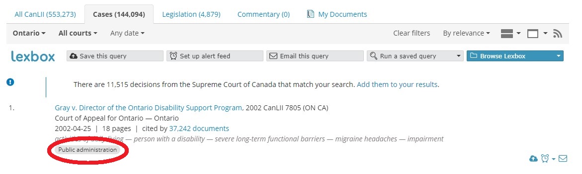 New From CanLII: AI Generated Subject Classification For Ontario Case ...